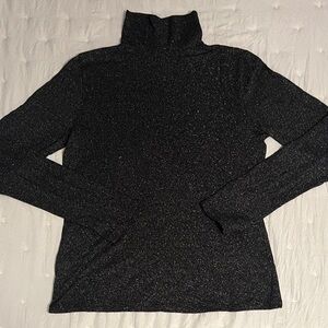 Express Shimmering Black Turtleneck Sweater